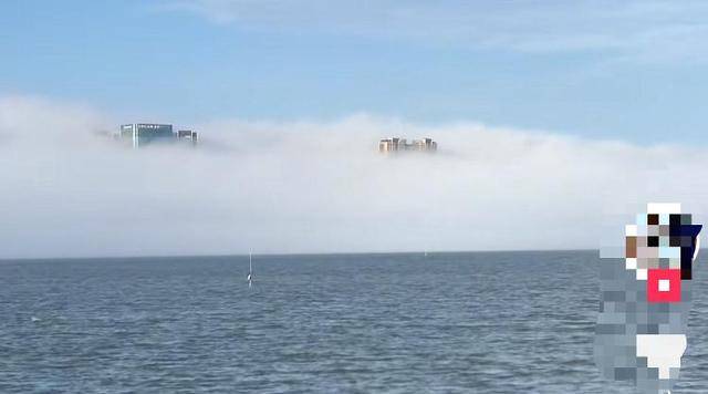 網(wǎng)民記錄汕頭“海市蜃樓”？氣象局回應(yīng)：系平流霧遮擋對岸建筑