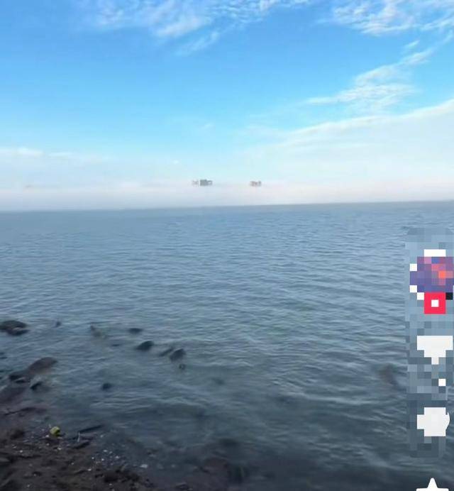 網(wǎng)民記錄汕頭“海市蜃樓”？氣象局回應(yīng)：系平流霧遮擋對岸建筑