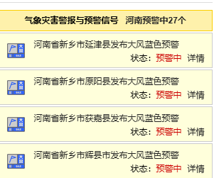 中到大雨+雷暴大風(fēng)！局部可達(dá)10級，河南27個(gè)大風(fēng)預(yù)警信號生效中，下班快回家