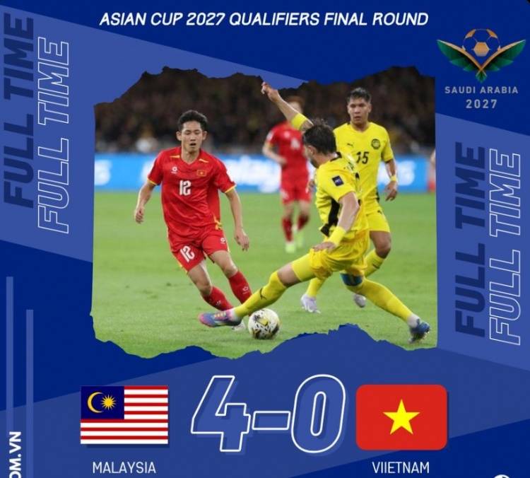 國足壓力大了！越南0-4遭馬來西亞狂虐 恐無緣亞洲杯