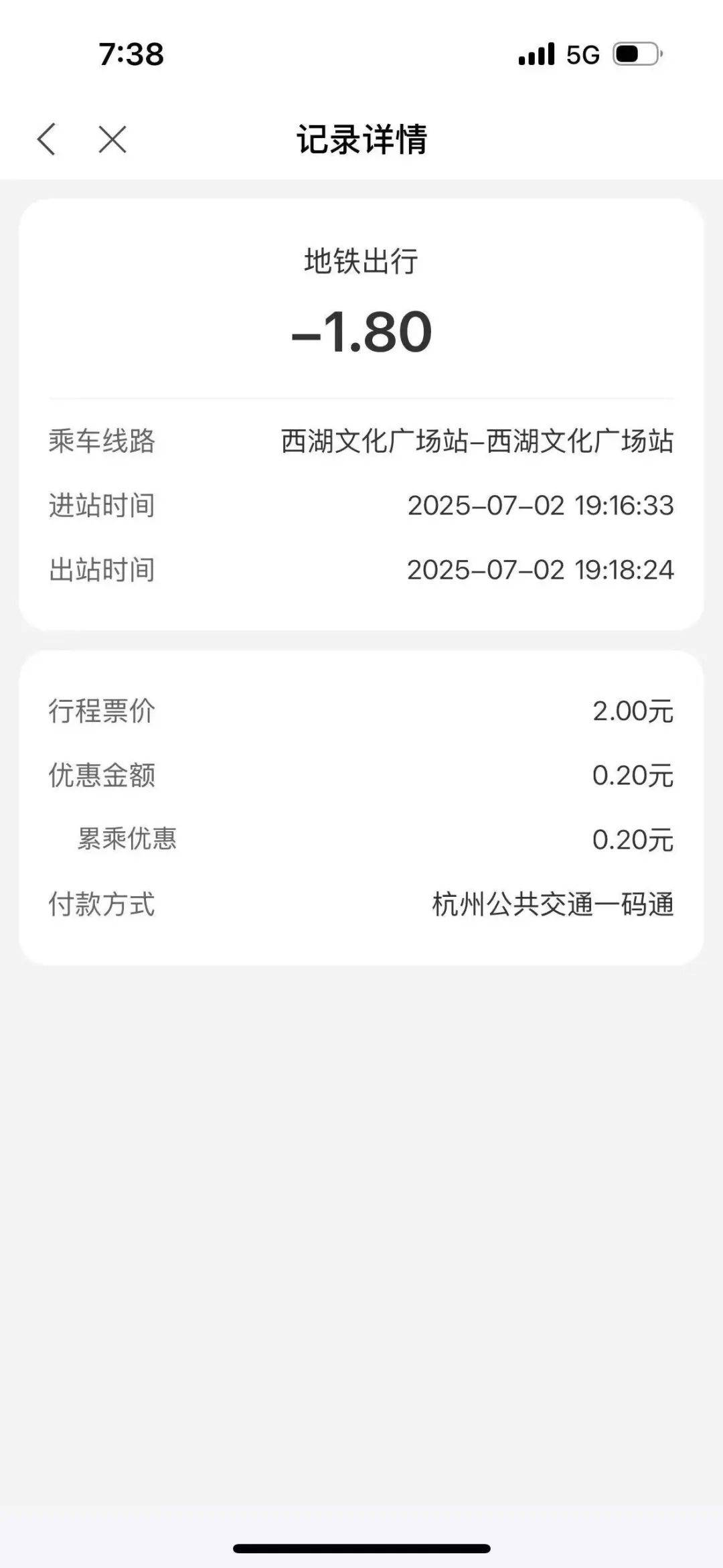 杭州女子坐地鐵想上廁所，進(jìn)站2分鐘被扣2元！救急攻略請(qǐng)收好