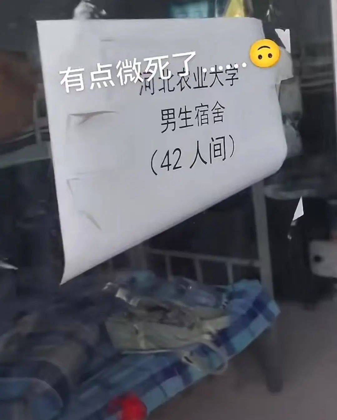 網友發(fā)視頻稱“河北農業(yè)大學有42人間的男生宿舍”，校方辟謠：不是我們學校，已投訴