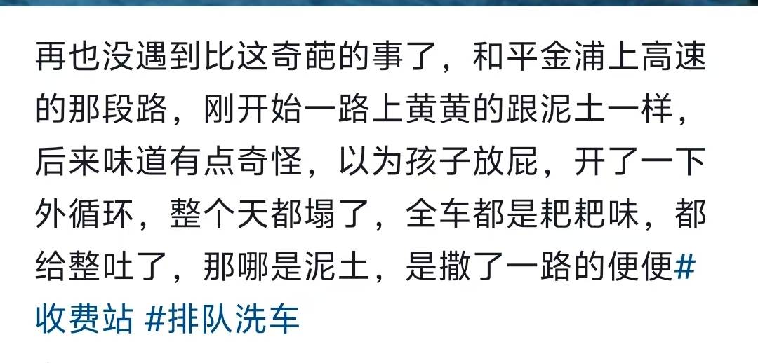 “經(jīng)過(guò)的無(wú)一幸免！”多名車(chē)主在汕頭一高速口附近遇黃色污物，洗車(chē)店主：店都臭了